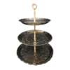 Stand - 3 Tier - Silver w/ Copper Handle 29"