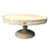 Cake Stand - White - Antique - 22"