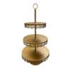 Treat Stand - 3 Tier 23" h - Gold