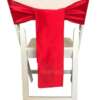 Chair Tie - Raw Silk - Red