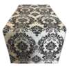 Table Runner - Damask - Black & Silver