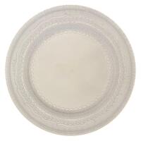 Charger Plate, Acrylic - White Eyelet