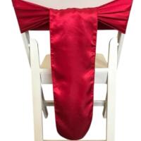 Chair Tie - Silk - Claret Red