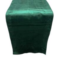 Table Runner, Velvet - Hunter Green