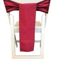 Chair Tie - Raw Silk - Merlot