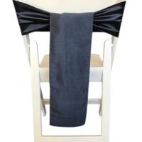 Chair Tie - Raw Silk - Navy