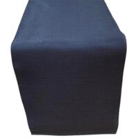 Table Runner - Raw Silk - Navy