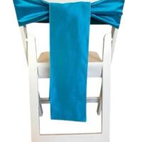 Chair Tie - Raw Silk - Bermuda Blue