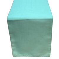 Table Runner - Raw Silk - Tiffany Blue