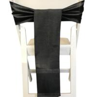 Chair Tie - Raw Silk - Black