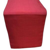 Table Runner - Raw Silk - Merlot