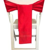 Chair Tie - Raw Silk - Red