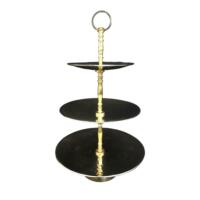Stand - 3 Tier with Hammered Accent 18"h