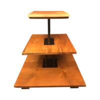Stand - Wood w/ Wrought Iron - 3 Tier