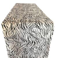Table Runner - Satin - Tiger Print - B&W