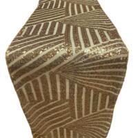Table Runner, Sequin - Gold Geometric