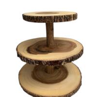 Stand Wood - 3 tiers 9", 12"and 14"