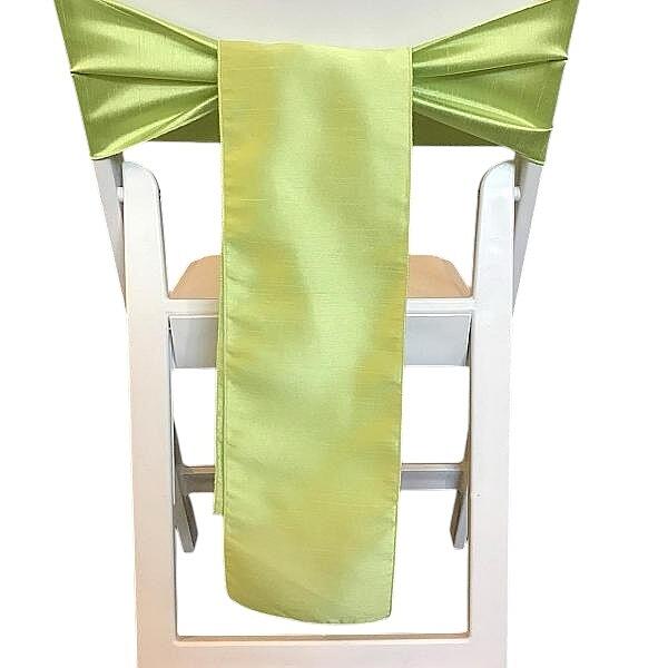 Chair Tie - Raw Silk - Apple Green