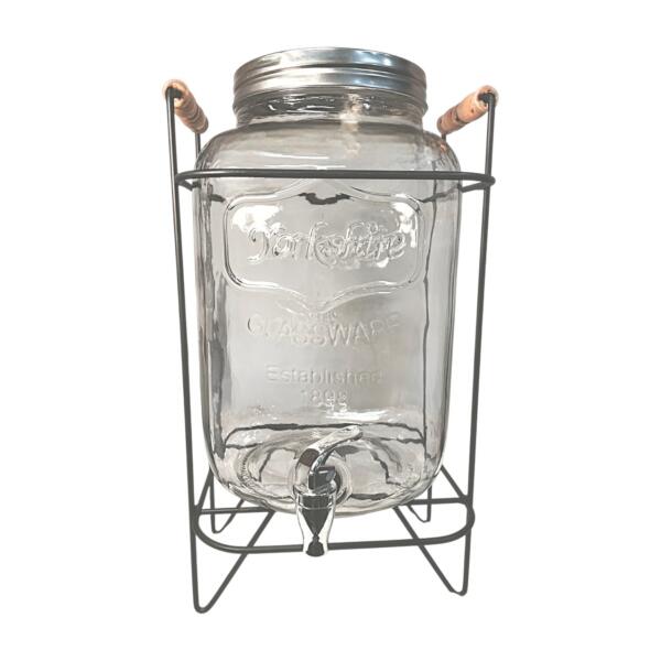 Beverage Dispenser, Mason Jar w/ Stand