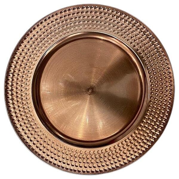 Charger Plate - Rose Gold - Hammered