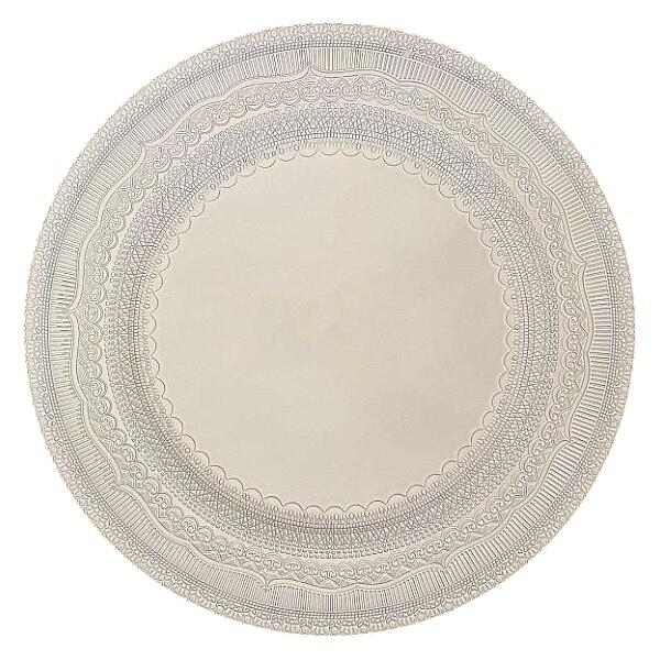 Charger Plate, Acrylic - White Eyelet