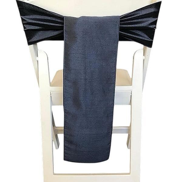 Chair Tie - Raw Silk - Navy