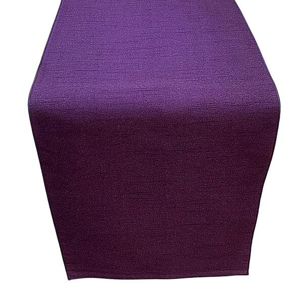Table Runner - Raw Silk - Purple