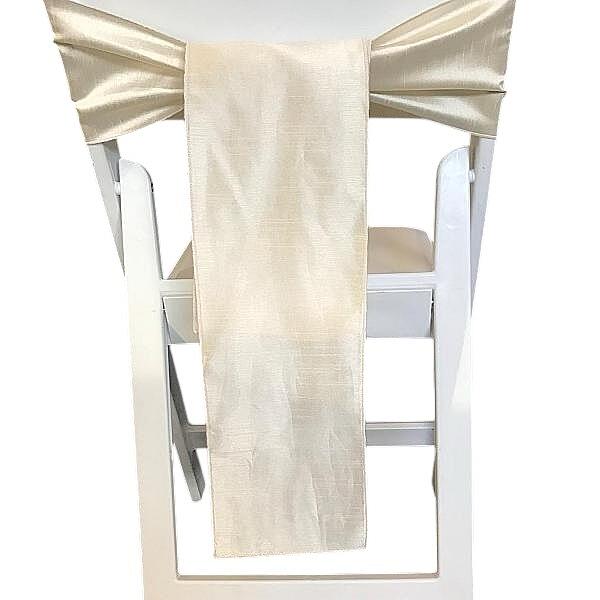 Chair Tie - Raw Silk - Champagne