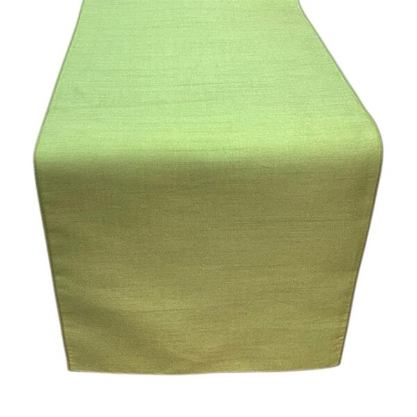 Table Runner - Raw Silk - Apple Green