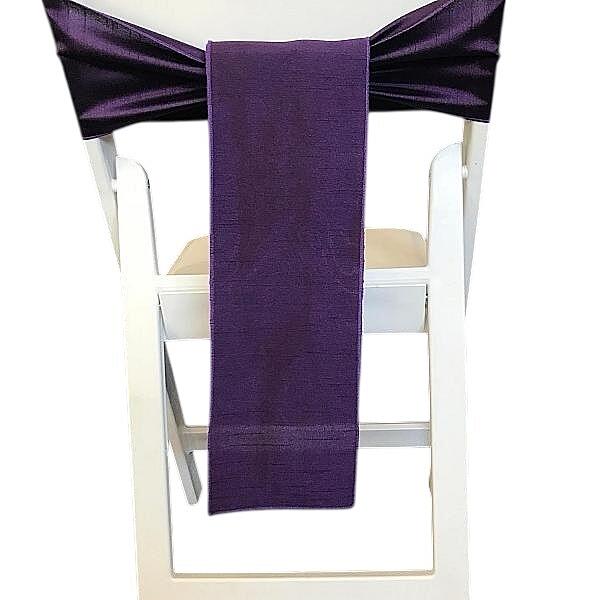 Chair Tie - Raw Silk - Purple