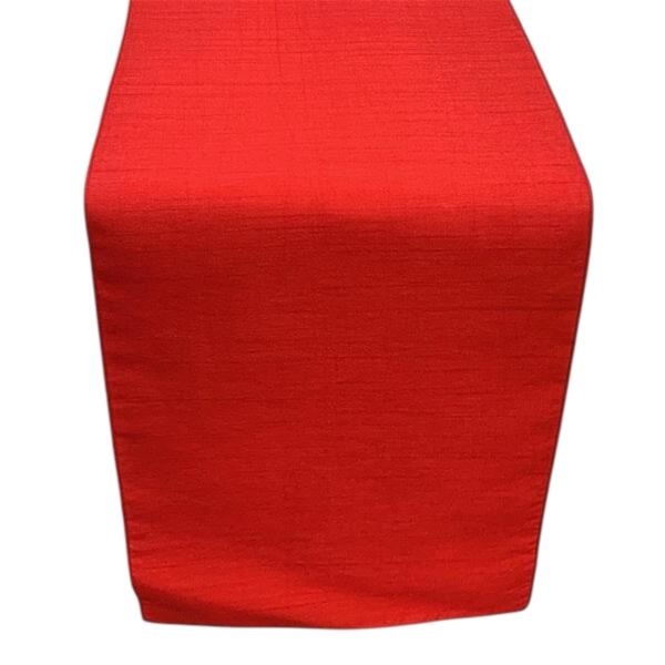 Table Runner -  Raw Silk - Red