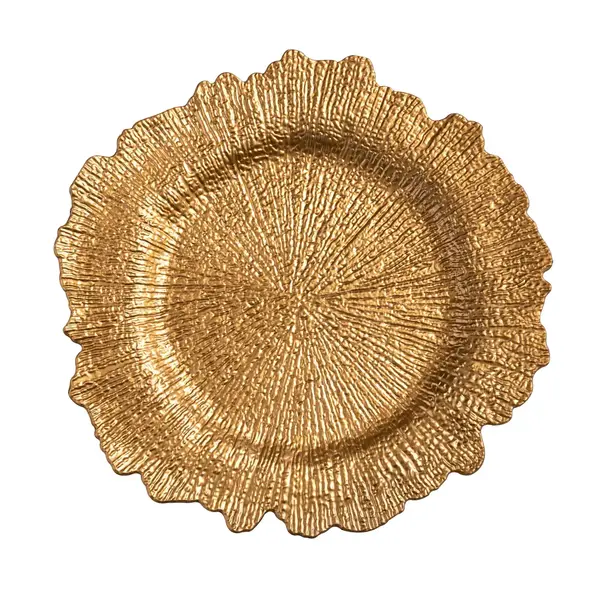 Charger Plate - Gold - Glass - Reef