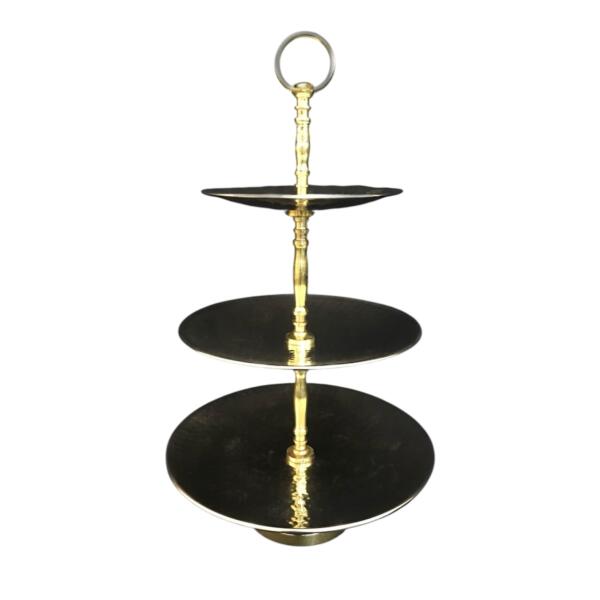 Stand - 3 Tier with Hammered Accent 18"h
