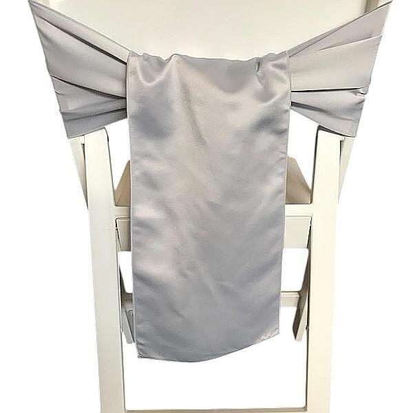 Chair Tie - Satin - Silver