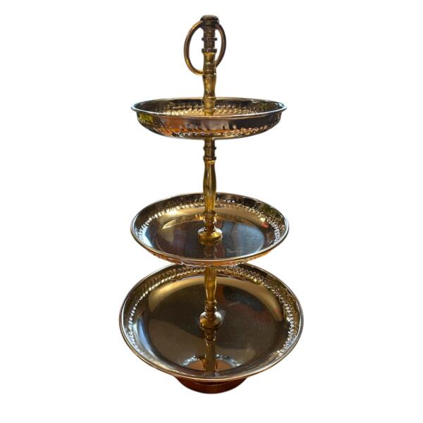 Stand - 3 Tier with Gold Accent 18"h