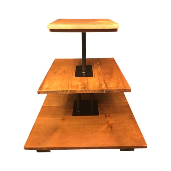 Stand - Wood w/ Wrought Iron - 3 Tier