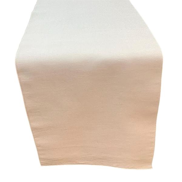Table Runner - Raw Silk - White