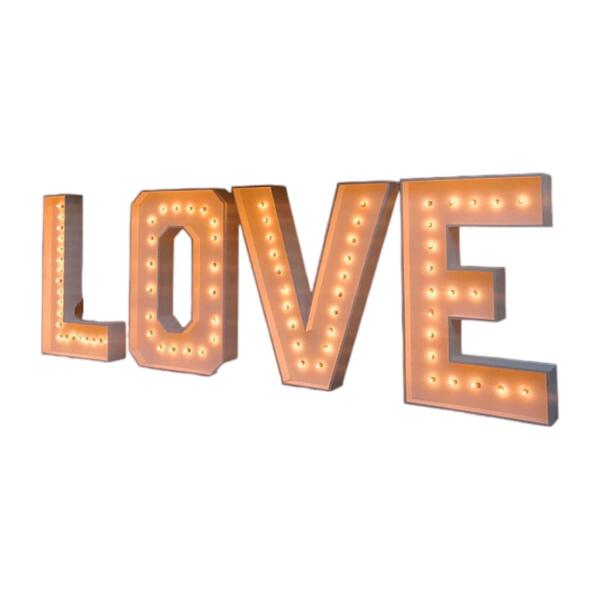 Marquee Sign - LOVE - White 9.5'w x 3.5' h