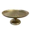 Cake Plate, Gold Embossed - 7"h x 18"w
