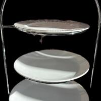 Stand, Silver - 3 Serving Plates