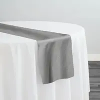 Table Runner, Rustic Linen - Silver