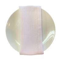 Linen Napkin, Hemstitch - White