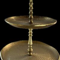 Stand, Cupcake - Gold Embossed Scalloped - 2 tier