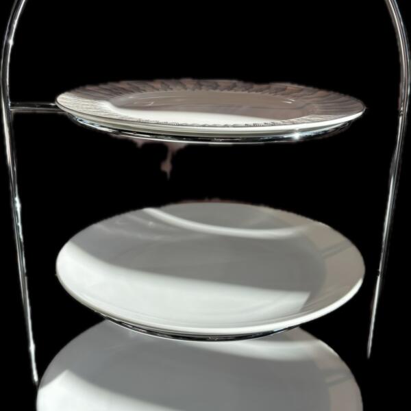 Stand, Silver - 3 Serving Plates