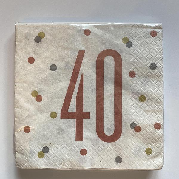 Rose Gold Napkins - 40