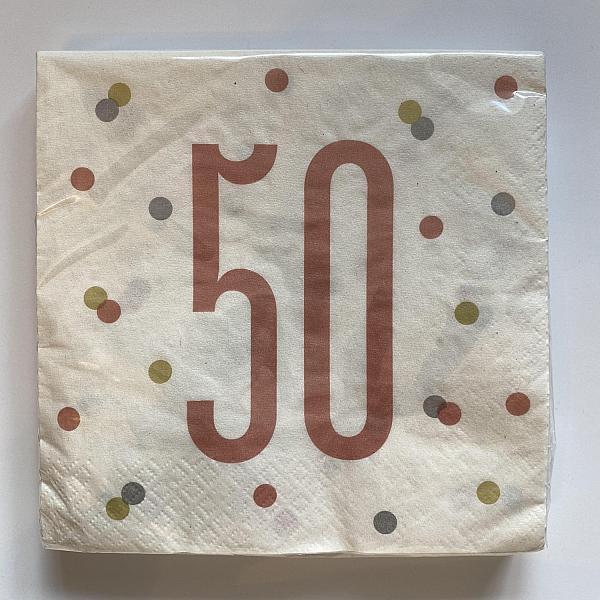 Rose Gold Napkins - 50