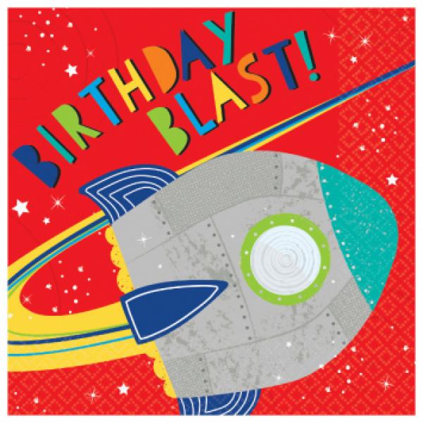 Blast Off Birthday - Napkins