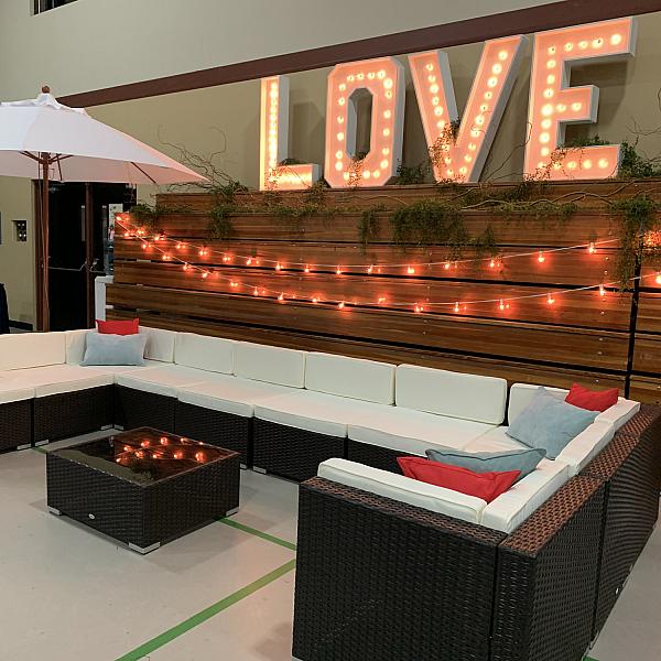 Modular Seating, Outdoor Rattan - 7 Pieces