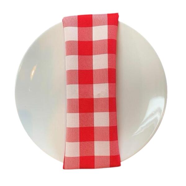 Napkin Gingham Red & White