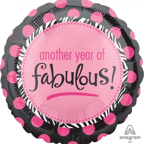 Mylar 18" - Another Year of Fabulous